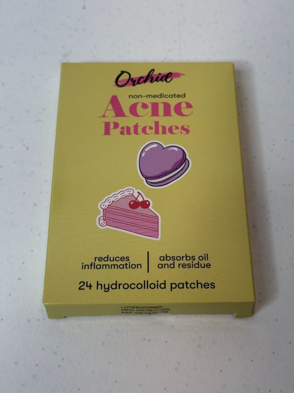 Orchid Hydrocolloid Acne Patches Dessert Shapes 24 Count